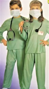 Kids Costumes to Hire - ER Doctor Green Scrubs - CHILD